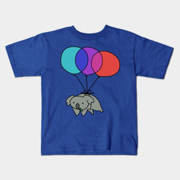 Balloon Koala Kids T-Shirt by saradaboru